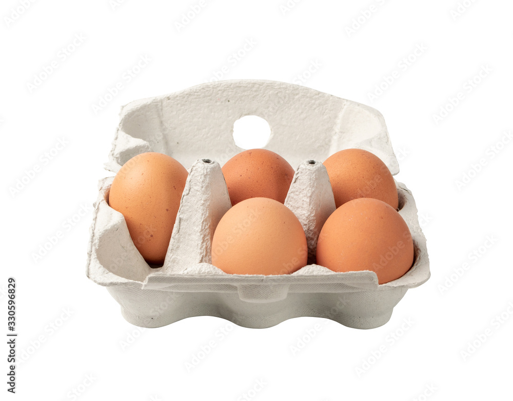 Egg Box with Chicken Eggs, Carton Pack or Egg Container Egg Box with Chicken Eggs, Carton Pack or Egg Container