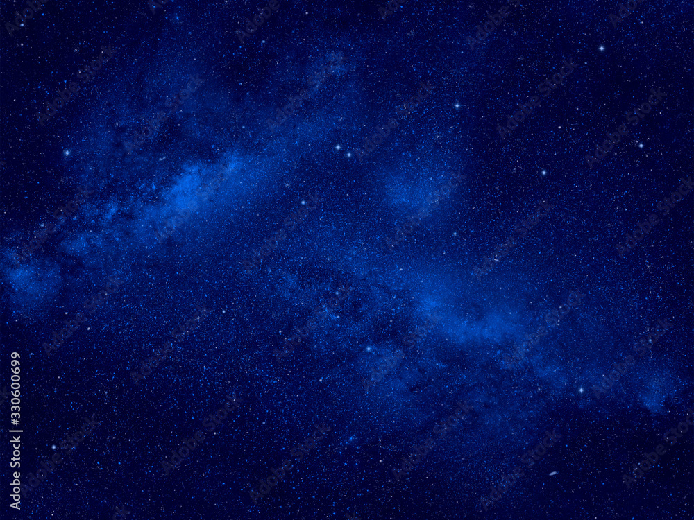 Milky way galaxy in night sky. Space background.