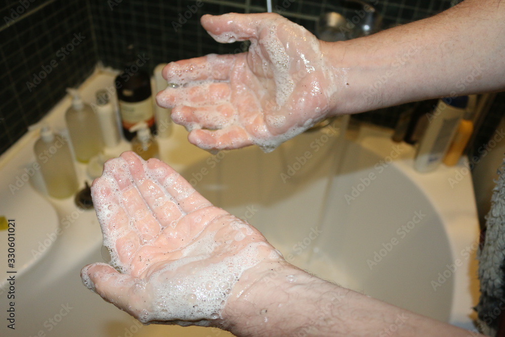 Fototapeta premium Clean hands protect against coronavirus 6