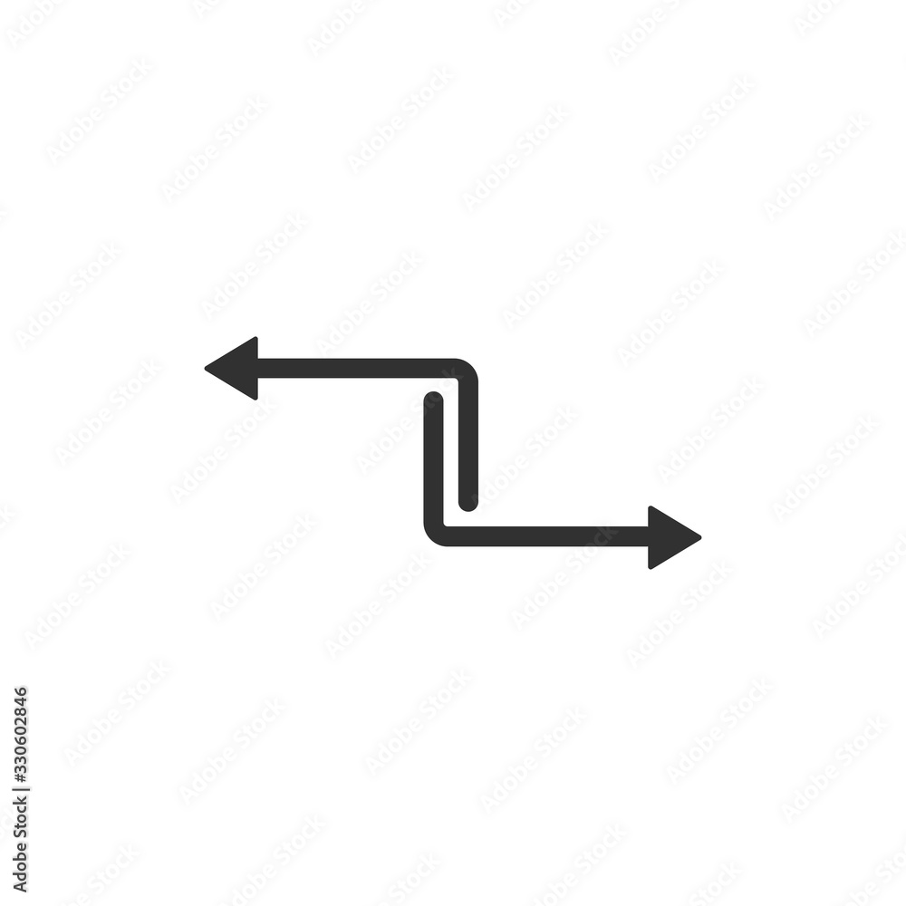 black direction arrows for transfer, sync, migration data. traffic bridge or exchange conept. linear logotype graphic art design isolated on white background. black direction arrows for transfer, sync, migration data. traffic bridge or exchange conept. linear logotype graphic art design isolated on white background.