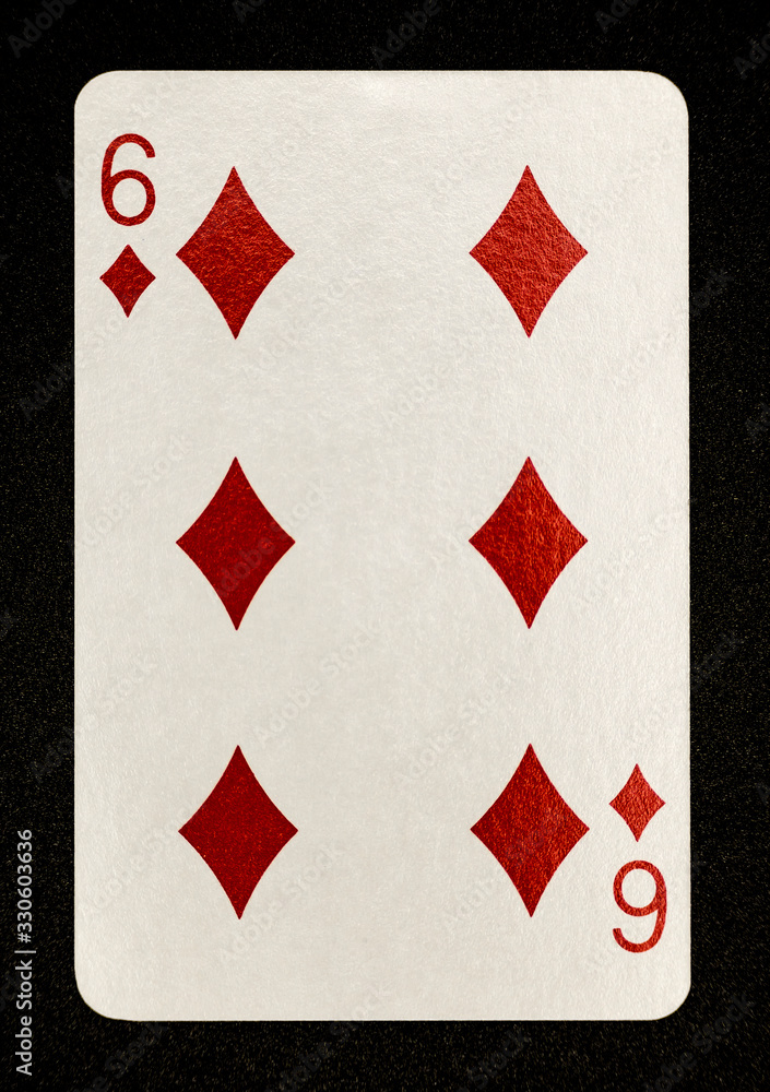 Obraz premium Six of Diamonds Playing Card