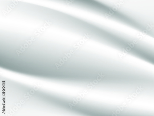 Minimal smooth waves elegant white silk or satin cloth texture background. Modern luxurious background design.