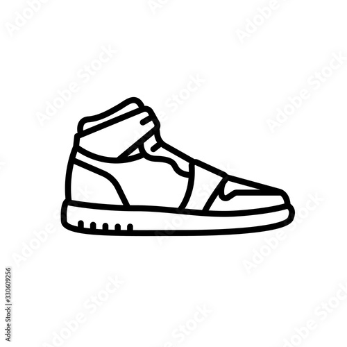 Sneaker Shoe - minimal thin line web icon. Outline icons collection. Simple vector illustration
