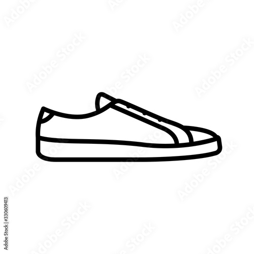 Sneaker Shoe - minimal thin line web icon. Outline icons collection. Simple vector illustration