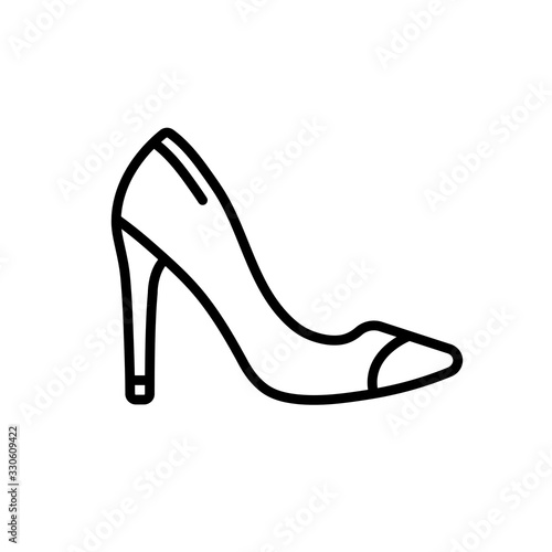 Woman Shoe - minimal thin line web icon. Outline icons collection. Simple vector illustration