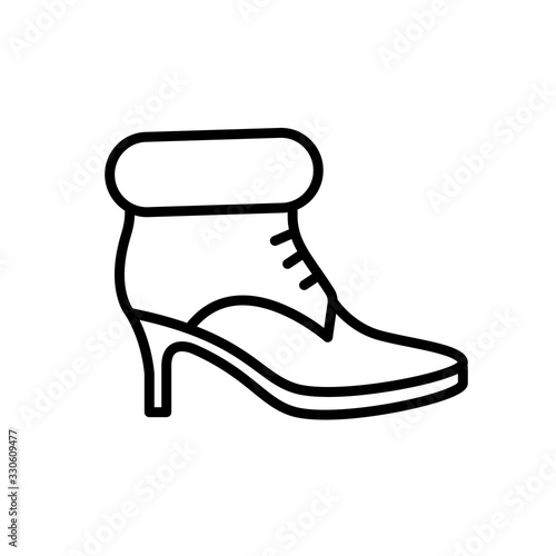 Woman Shoe - minimal thin line web icon. Outline icons collection. Simple vector illustration
