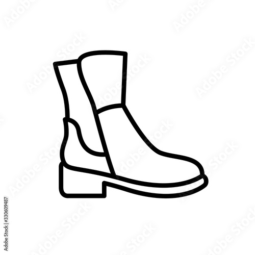 Boot Shoe - minimal thin line web icon. Outline icons collection. Simple vector illustration