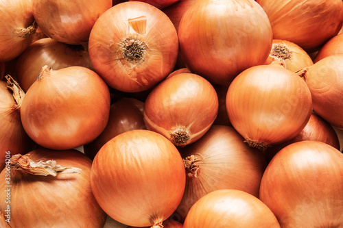 Fresh raw onion as background