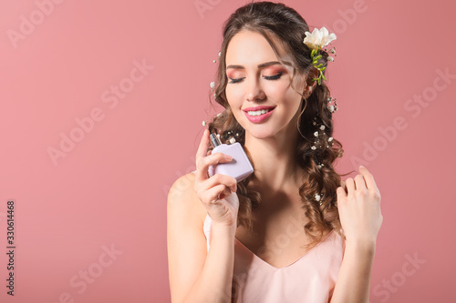 Beautiful young woman with ...