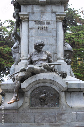 Monument to Fernando de Magallanes in Punta Arenas, Chile photo