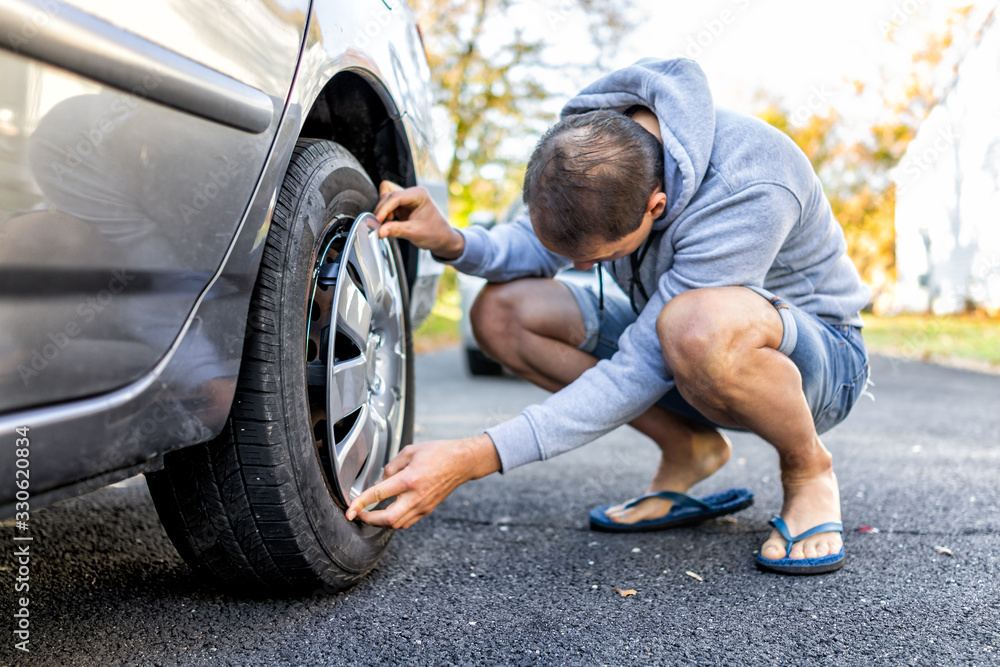 Car tire cap missing deals