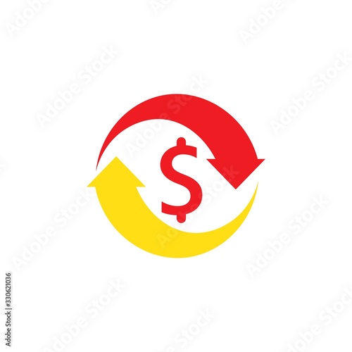 money changer illustration logo vector design