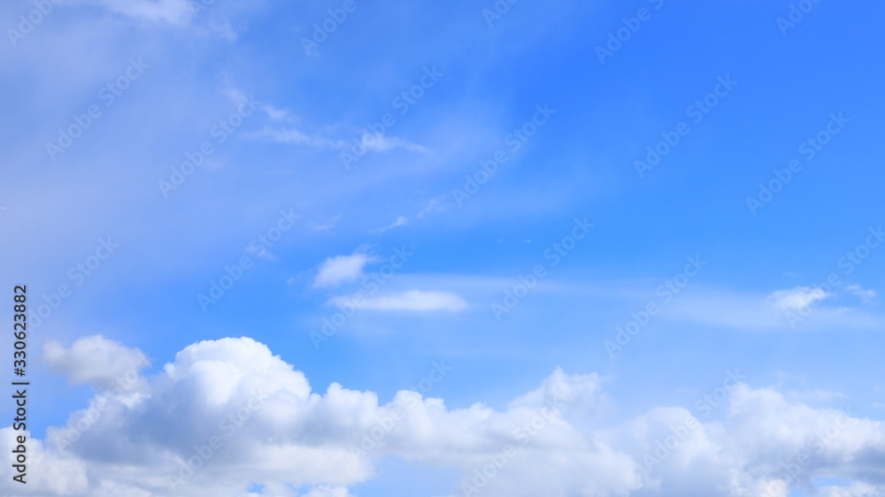 Obraz premium 青空のタイムラプス 雲の動き