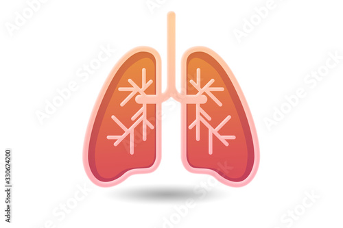 Illustration of human lungs in medical concept