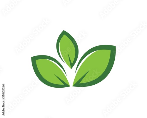 green leaf ecology nature element vector icon of go green