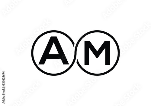 Free Download A M Initial Letter Logo design vector template, Graphic Alphabet Symbol for Corporate Business Identity - GFXLoad