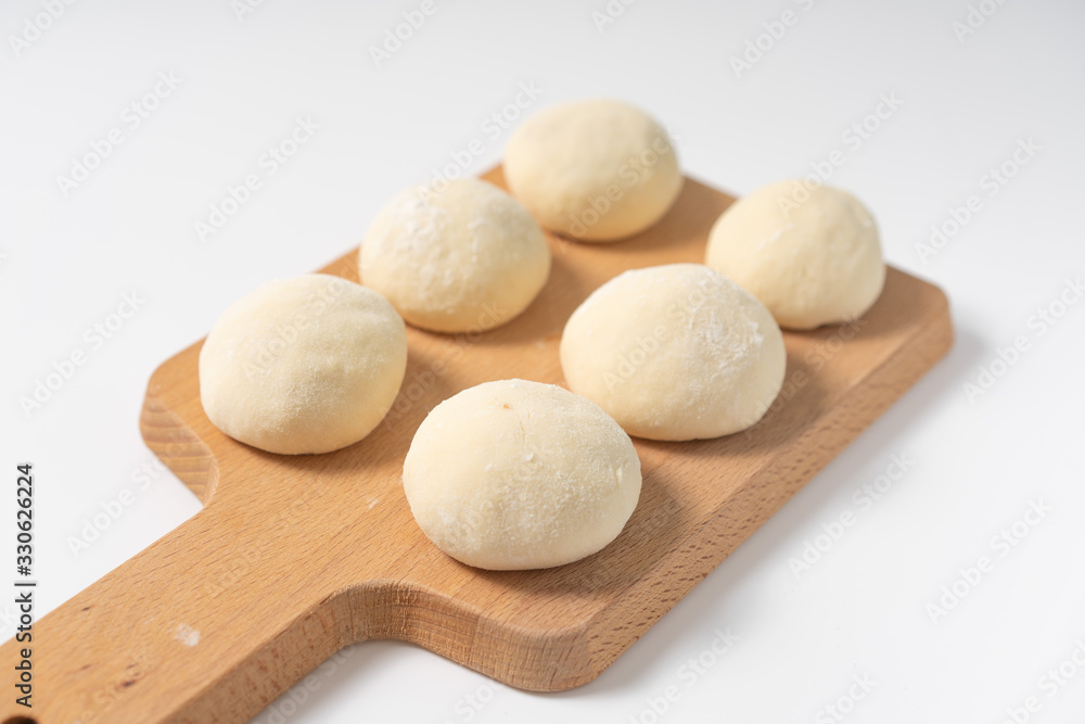 A dish of Chinese bread on a white background A dish of Chinese bread on a white background