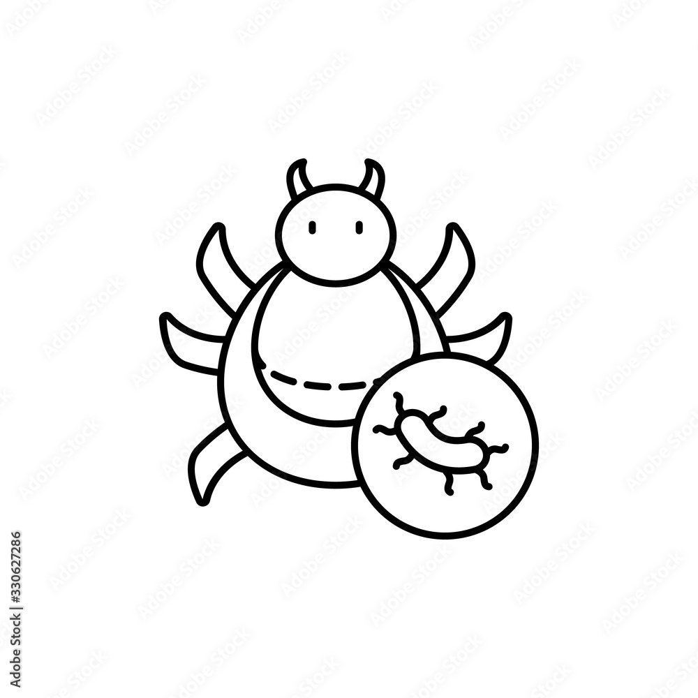 Virus, insect icon. Simple line, outline vector elements of epidemic for ui and ux, website or mobile application Virus, insect icon. Simple line, outline vector elements of epidemic for ui and ux, website or mobile application
