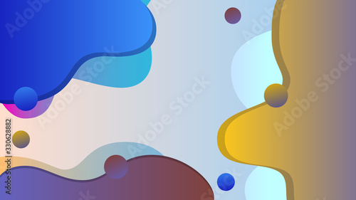 Fuid abstract circles multi colorful vector gradient background