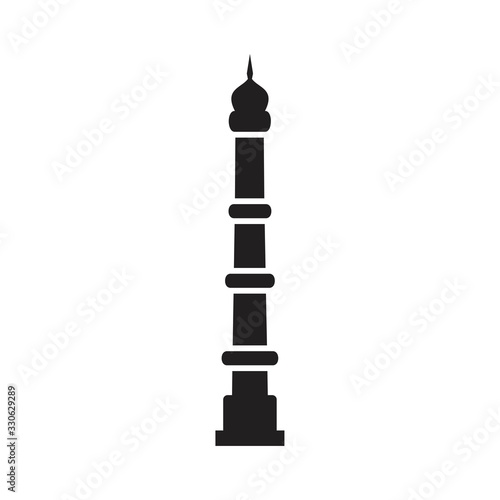 Fototapeta Mosque minaret icon template black color editable