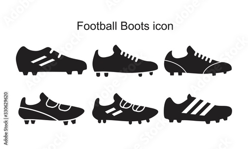 Football Boots icon template black color editable. Football Boots icon symbol Flat vector illustration for graphic and web design.