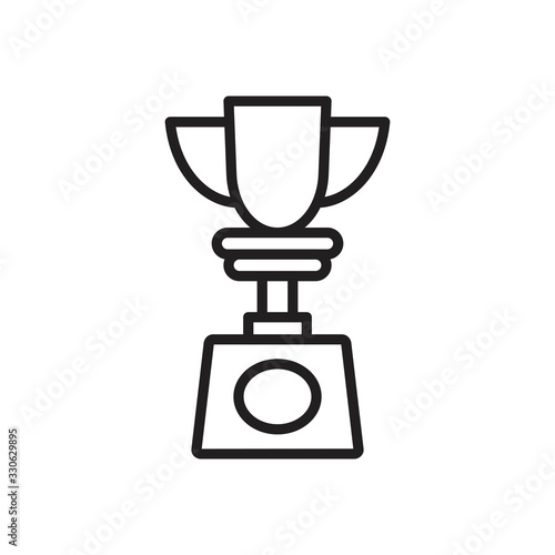 Trophy icon template black color editable. Trophy icon symbol Flat vector illustration for graphic and web design.