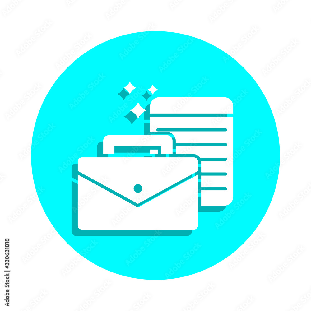Online marketing, portfolio badge icon. Simple thin line, outline vector of online marketing icons for ui and ux, website or mobile application Online marketing, portfolio badge icon. Simple thin line, outline vector of online marketing icons for ui and ux, website or mobile application