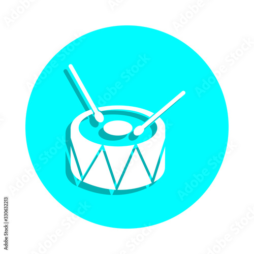Drum toy icon. Toy element badge icon. Simple glyph, flat vector of toys icons for ui and ux, website or mobile application photo