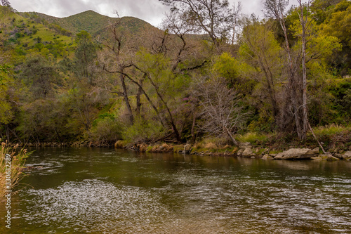 Putah Creek in Winter, Ca. in the mountains below Lake Berryessa photo