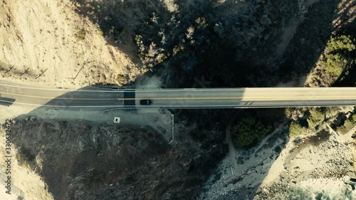 Vehicles on Bixby Creek Bridge Big Sur Central Coast California 