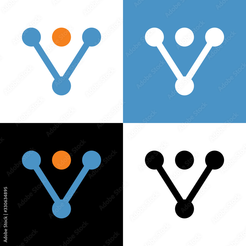 Letter V technology logo, modern logomark icon design - Vector Letter V technology logo, modern logomark icon design - Vector