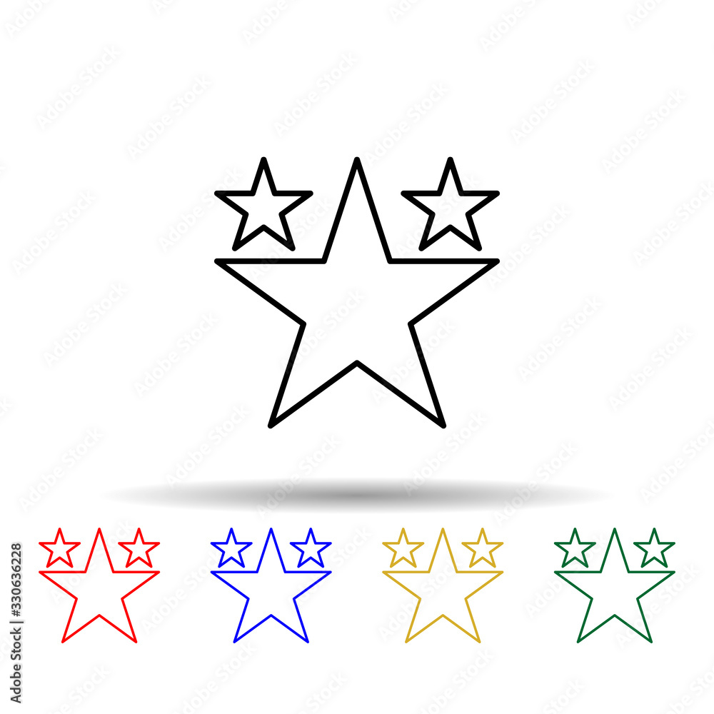 Popular video multi color icon. Simple thin line, outline vector of online and web icons for ui and ux, website or mobile application Popular video multi color icon. Simple thin line, outline vector of online and web icons for ui and ux, website or mobile application