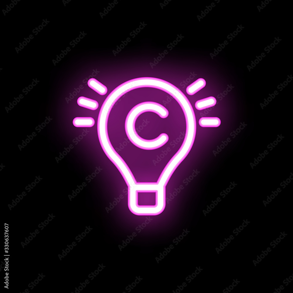 Creative lamp neon icon. Simple thin line, outline vector of mix icons for ui and ux, website or mobile application Creative lamp neon icon. Simple thin line, outline vector of mix icons for ui and ux, website or mobile application