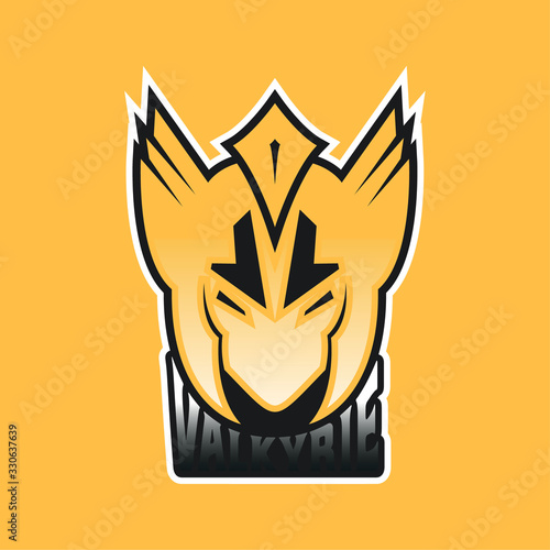 valkyrie mascot gaming logo concept