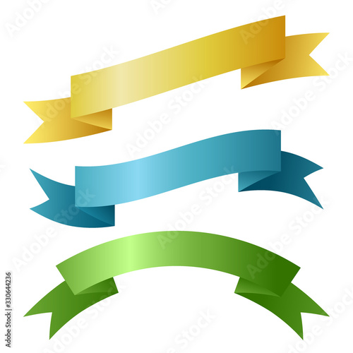 Free Download Colorful ribbon for title, design of promotional products, use to highlight title or promotional information. Banner, ribbon for web or print, vector illustration. - GFXLoad