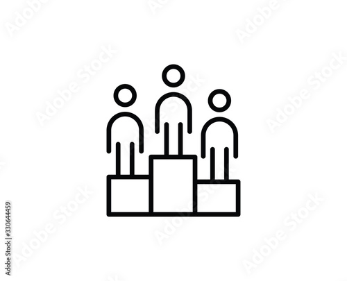 Podium line icon