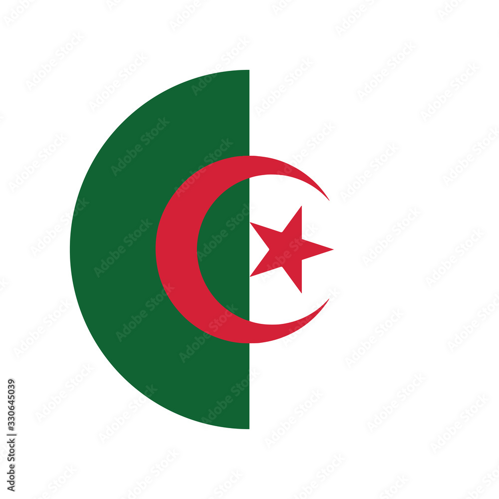 Algeria flag in glossy round button of icon. flag logo of Algeria emblem isolated on white background, Algeria national concept sign, Vector illustration. Algeria flag in glossy round button of icon. flag logo of Algeria emblem isolated on white background, Algeria national concept sign, Vector illustration.