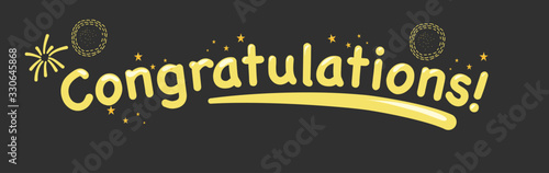 Congratulations banner vector design background 