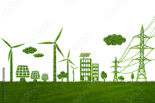 Green energy concept - 3d rendering
