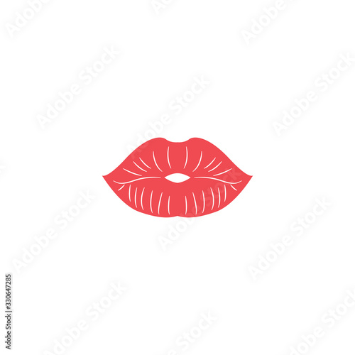 Lips graphic design template vector isolated