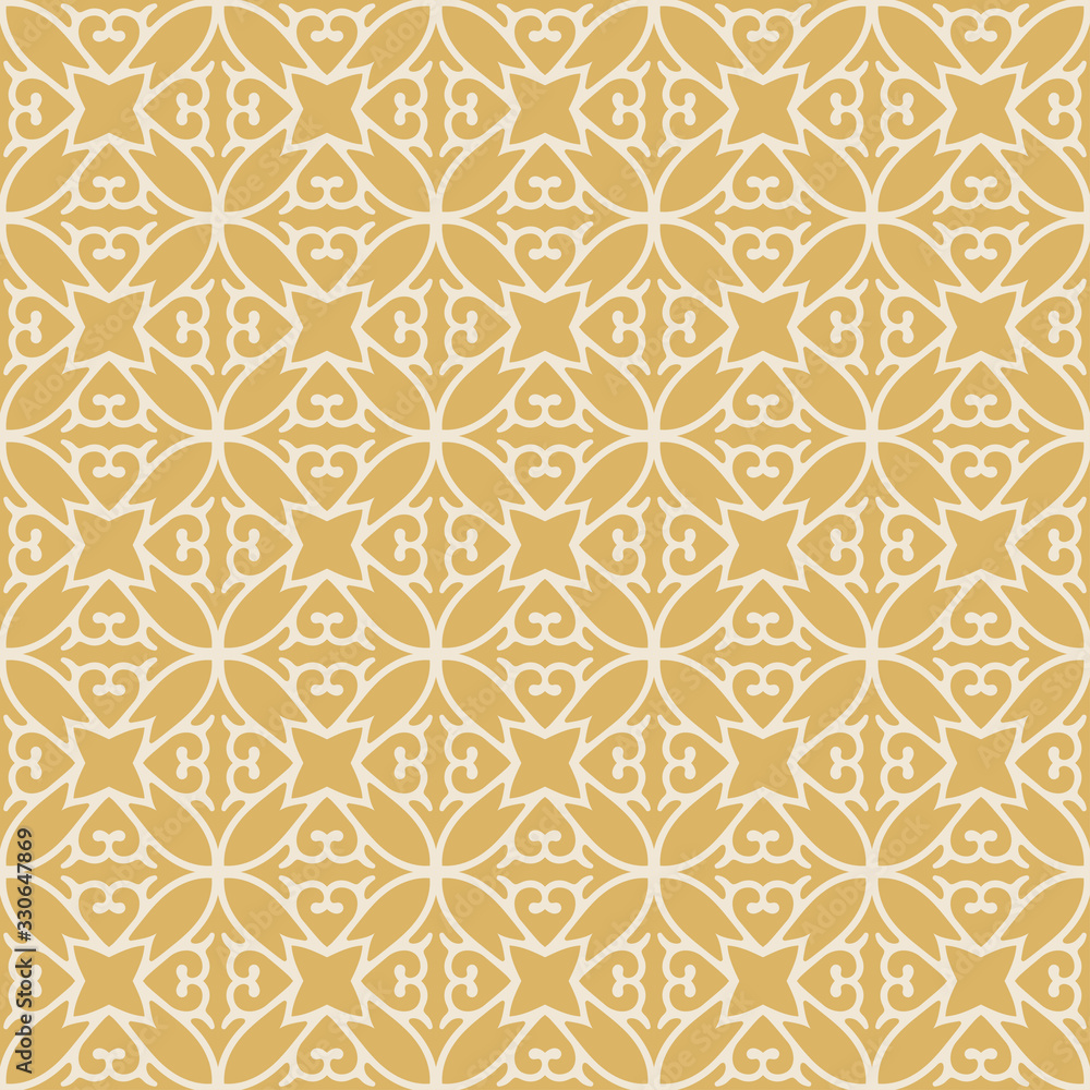 Gold Background | Floral Pattern Vector | Seamless Wallpaper For Interior Design Gold Background | Floral Pattern Vector | Seamless Wallpaper For Interior Design