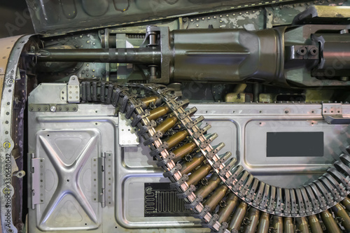 Canvastavla Machine gun and ammo installed on the figther jet aircraft