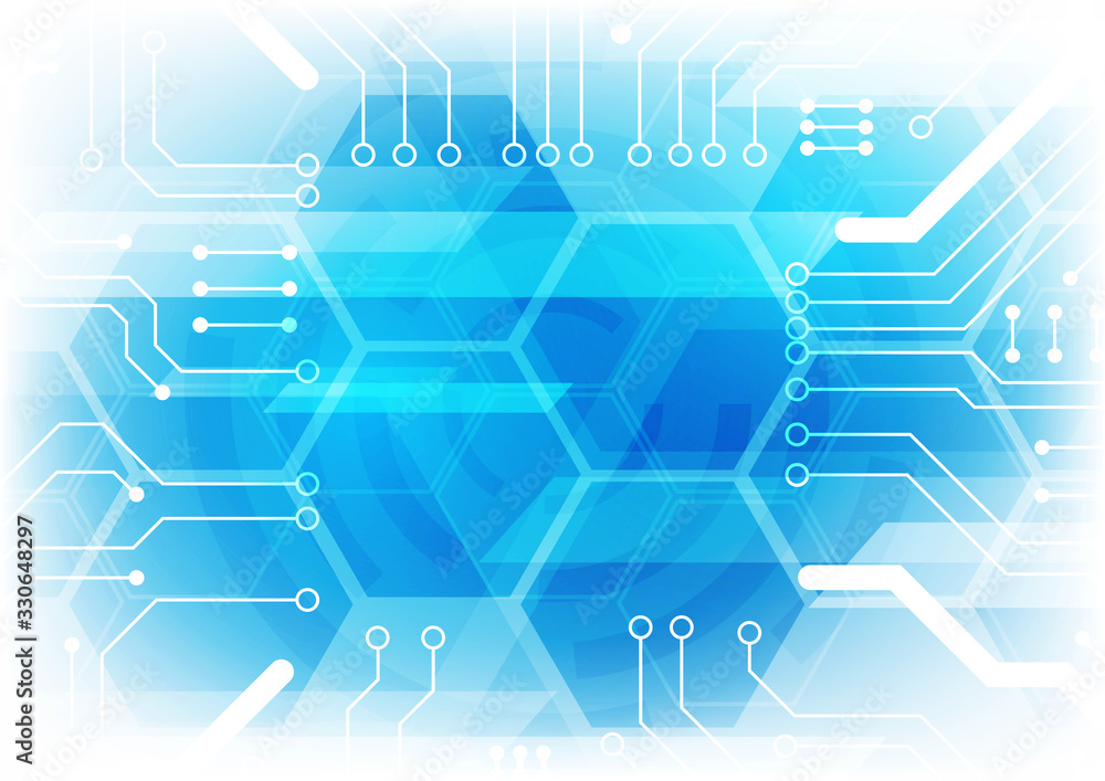 Obraz premium hexagon technology background