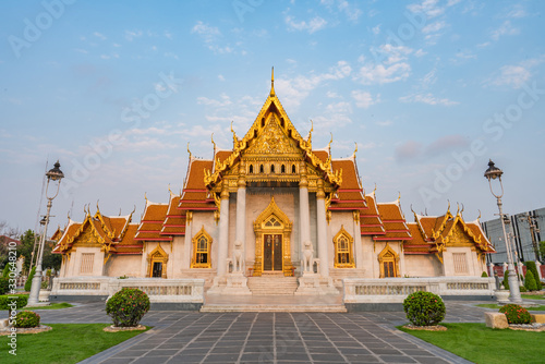 The Marble Temple or Wat Benchamabopit Dusitvanaram in Bangkok Thailand