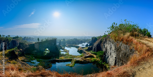 Pettamala top station, the abandoned granite quarry with authentic beauty  Kerala. photo