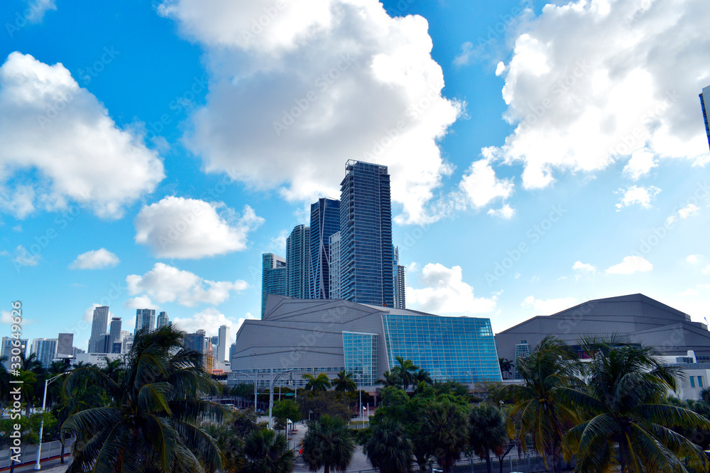 Adrienne Arsht Center view Downtown Miami Florida