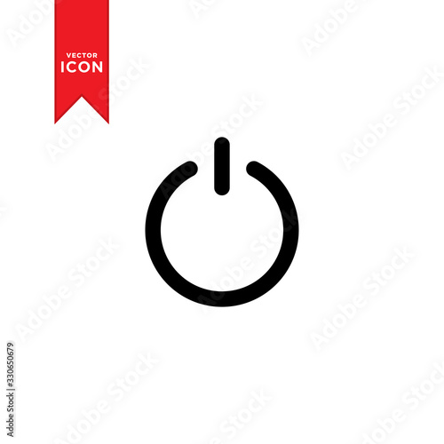 Power button icon vector. Start icon symbol. Simple design on trendy icon.
