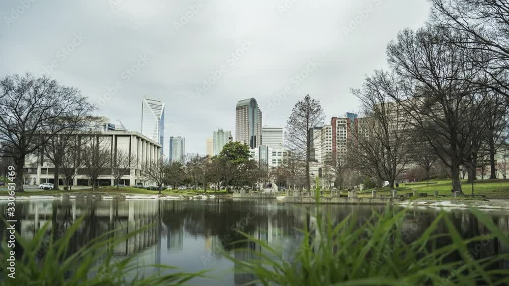 Cityscape with reflection pool timelapse slider Cityscape with reflection pool timelapse slider