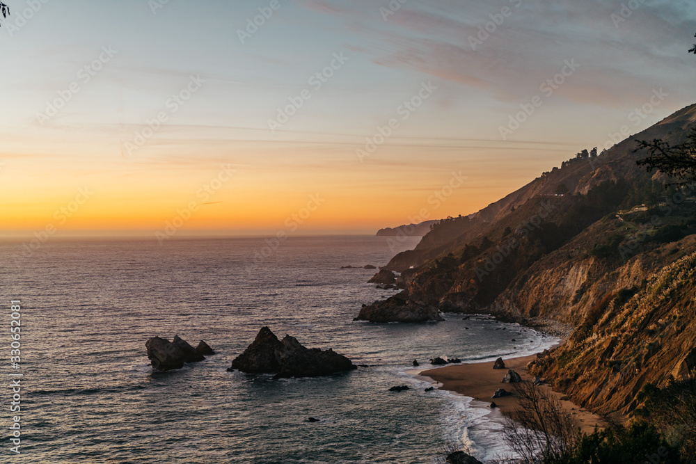 Pacific Coast at Twilight