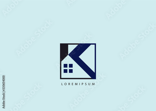 modern K home logo, property and developer 